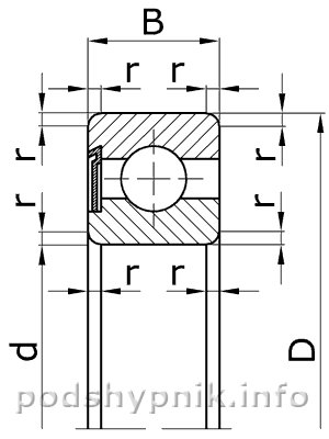 Эскиз подшипника 60035